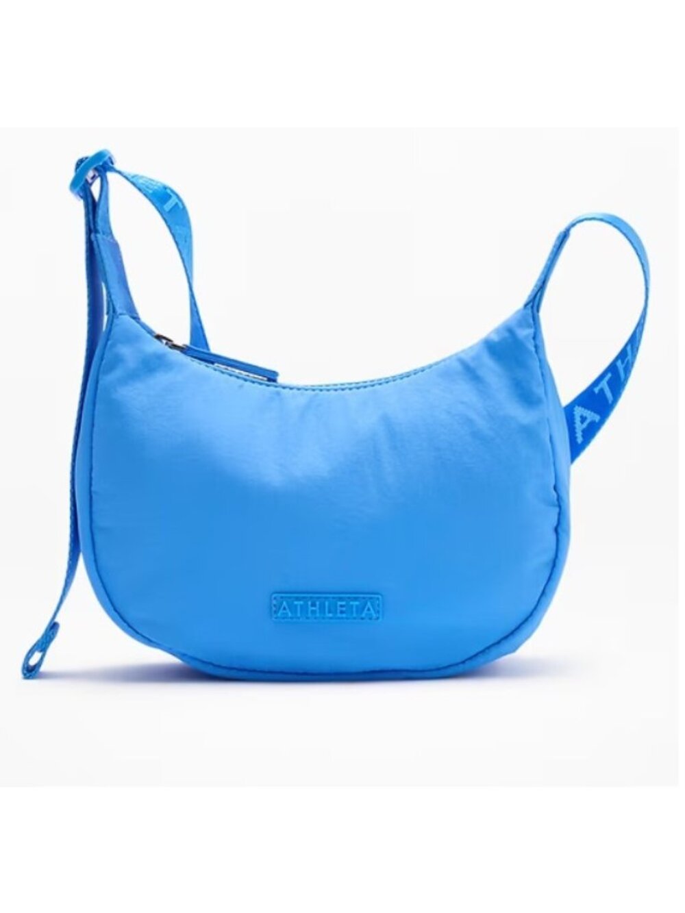 Athleta All About Crossbody Bag Messenger 10"x6" Cornflower Blue Active $49